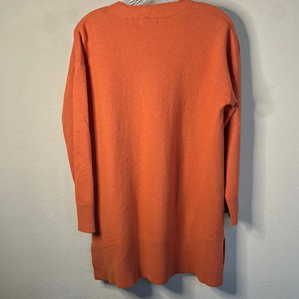 Masai Sz Small Orange Cardigan Wool Sweater - Picture 4 of 5